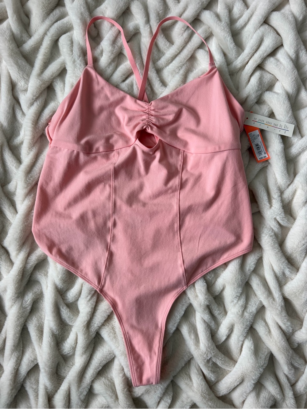 Target Pink Ruched Front Bodysuit One-Piece